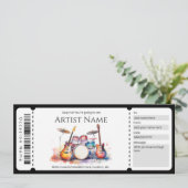 サプライズコンサートチケットテンプレート 招待状 (スタンド正面)