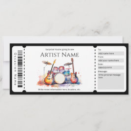 サプライズコンサートチケットテンプレート 招待状