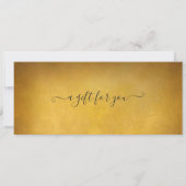 サプライズコンサート金ゴールドギフトチケット招待状 招待状 (裏面)