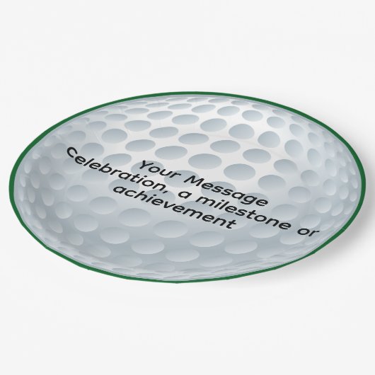 サプライズゴルフお祝い ペーパープレート (アングル)