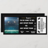 サプライズサッカーゲームスタジアムギフトチケット 招待状 (正面/裏面)