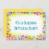 サプライズサマーバースデーパーティー 招待状 (正面/裏面)