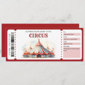 サプライズサーカスチケットギフト証明書 招待状 (正面/裏面)