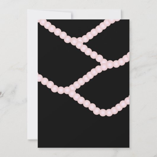 サプライズシャフピンクパールフォイル誕生日パーティー 招待状 (裏面)