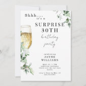 サプライズシャンパントースト30th誕生日パーティー 招待状 (正面)