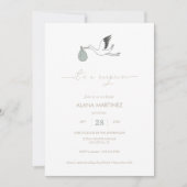 サプライズストーク赤ちゃんシャワー招待状 招待状 (正面)