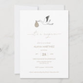 サプライズストーク赤ちゃんシャワー招待状 招待状 (正面)