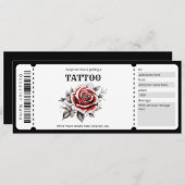 サプライズタトゥーチケットテンプレート、 招待状 (正面/裏面)