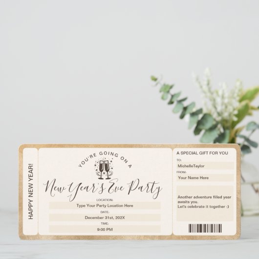 サプライズチケット大晦日パーティー券 招待状 (スタンド正面)