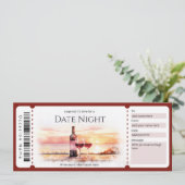 サプライズデイトナイトギフトチケットテンプレート 招待状 (スタンド正面)