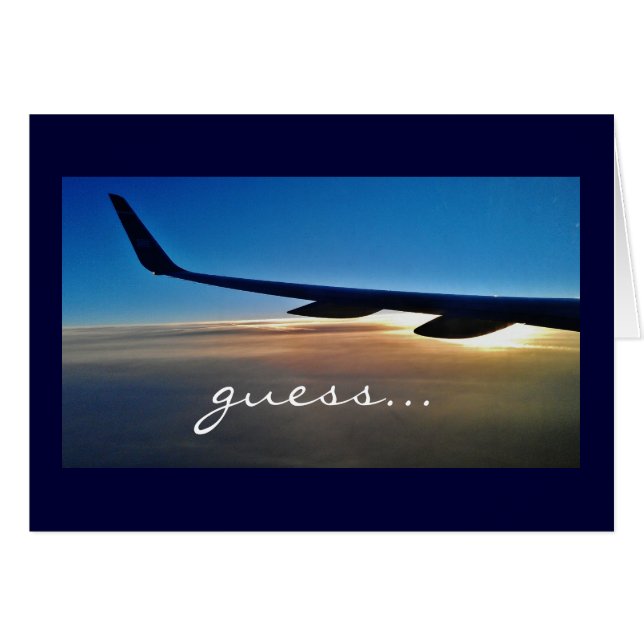 サプライズトリップ：飛行機と日の出 (正面横)