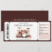 サプライズドラムレッスン ギフト券 テンプレート (正面/裏面)