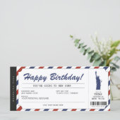 サプライズニューヨークトリップボーディングパストラベルチケット (スタンド正面)