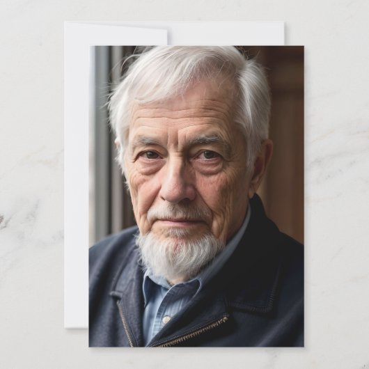 サプライズネイビーブルー金ゴールドバルーン90誕生日 招待状 (裏面)