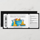 サプライズハウスクリーニングギフト証明書テンプレート 招待状 (正面/裏面)