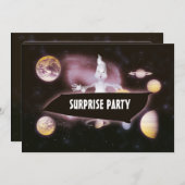 サプライズハロウィーンの誕生日パーティー 招待状 (正面/裏面)