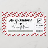 サプライズバケーションクリスマスバウチャーボーディングパス (正面/裏面)