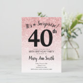 サプライズバラ金ゴールドグリッター40歳の誕生日パーティー   招待状 (スタンド正面)