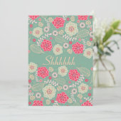 サプライズバースデーパーティシッファンキークモダンフローラ 招待状 (スタンド正面)