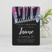 サプライズバースデーパーティフェイクグリッターピンクドリッピング 招待状 (スタンド正面)