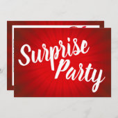 サプライズバースデーパーティレッド日が差すこと 招待状 (正面/裏面)