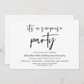 サプライズバースデーパーティーお祝い招待状 招待状 (正面/裏面)