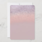サプライズバースデーパーティーグリッターピンクグラデーション 招待状 (裏面)
