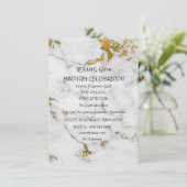 サプライズバースデーパーティーゴールデンブラシズマーブルグラム 招待状 (スタンド正面)