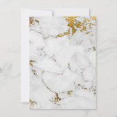 サプライズバースデーパーティーゴールデンブラシズマーブルグラム 招待状 (裏面)