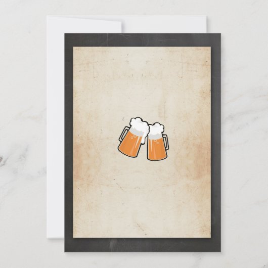 サプライズバースデーパーティーチョークビール招待状 招待状 (裏面)