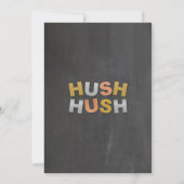 サプライズバースデーパーティーハッシュシッシュチョークメタリック 招待状 (裏面)