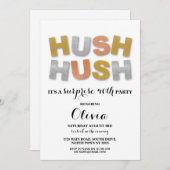 サプライズバースデーパーティーハッシュハッシュメタル 招待状 (正面/裏面)