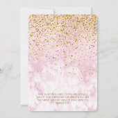 サプライズバースデーパーティーピンクグラマラスなバルーン 招待状 (裏面)