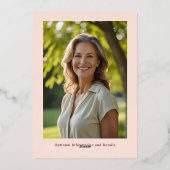 サプライズバースデーパーティーフォイル招待状40thピンク 箔招待状 (裏面)