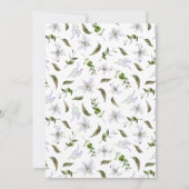 サプライズバースデーパーティーホワイトフローラ招待状 招待状 (裏面)