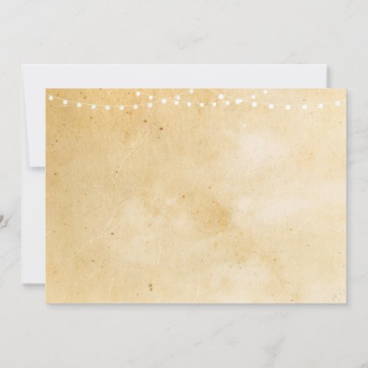 サプライズバースデーパーティーヴィンテージ任意の年齢クリーム 招待状 (裏面)