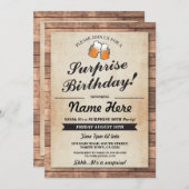 サプライズバースデーパーティー応援ビアーズ招待状 招待状 (正面/裏面)