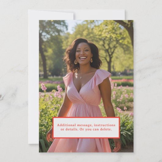 サプライズバースデーパーティー招待状任意の年齢の水色 招待状 (裏面)