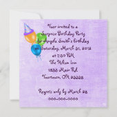 サプライズバースデーパーティー招待状 招待状 (裏面)