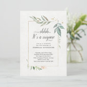 サプライズバースデーパーティー水彩フローラ 招待状 (スタンド正面)