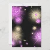 サプライズバースデーパーティー甘い16グリッターピンク金ゴールド 招待状 (裏面)