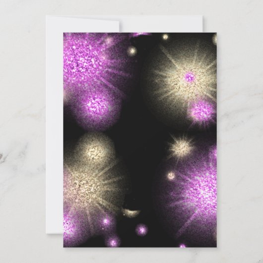 サプライズバースデーパーティー甘い16グリッターピンク金ゴールド 招待状 (裏面)