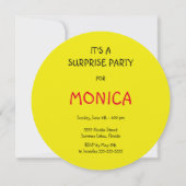 サプライズバースデーパーティー絵文字 招待状 (裏面)