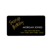 サプライズバースデーパーティー誕生日住所 シール