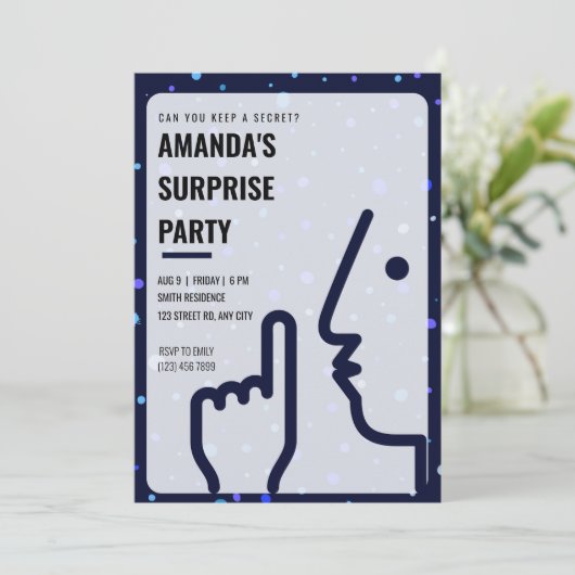 サプライズバースデーパーティー, 大人, 現代的 招待状 (スタンド正面)
