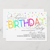 サプライズバースデーパーティ招待状 招待状 (正面/裏面)