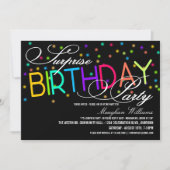 サプライズバースデーパーティ招待状 招待状 (正面)