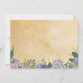 サプライズバースデーパーティ素朴フローラピンク招待状 招待状 (裏面)