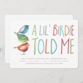 サプライズバーディー誕生日パーティーの招待 招待状 (正面/裏面)