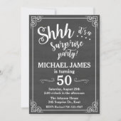 サプライズパーティの招待状、サプライズ誕生日 招待状 (正面)